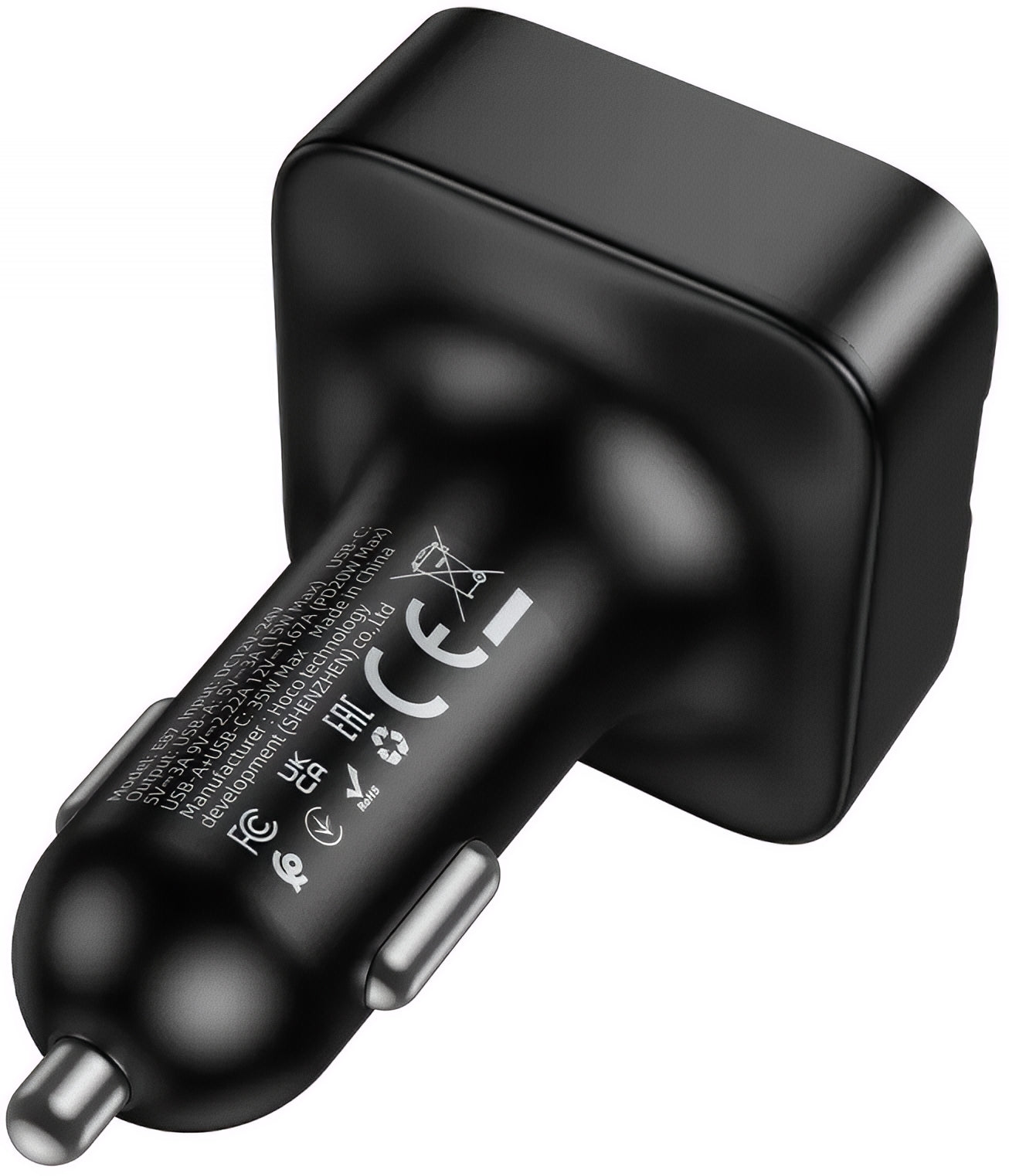 FM Bluetooth -modulaattori HOCO E87, 2 x USB-A - 1 x USB-C