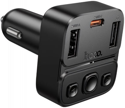 FM Bluetooth -modulaattori HOCO E87, 2 x USB-A - 1 x USB-C