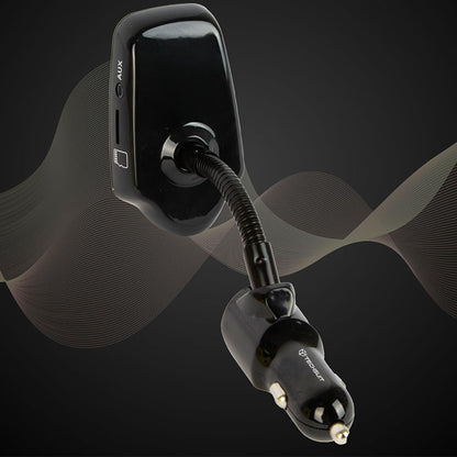 Techsuit MFM4 Bluetooth FM Modulator, 1 x USB-A - 1 x 3.5mm - 1 x microSD, Black