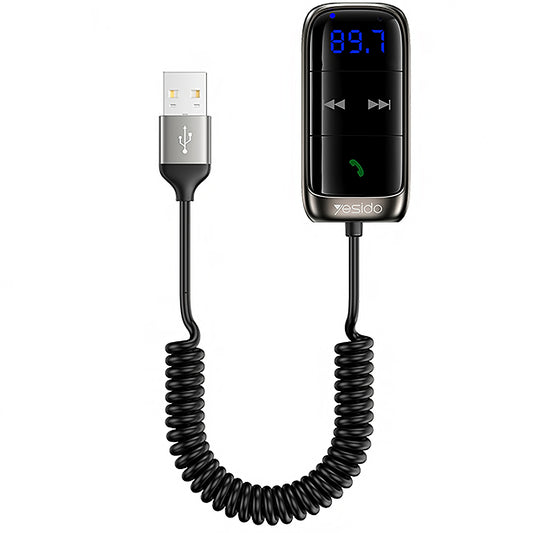 FM Bluetooth -modulaattori Yesido YAU32, 1 x 3.5mm - 1 x microSD