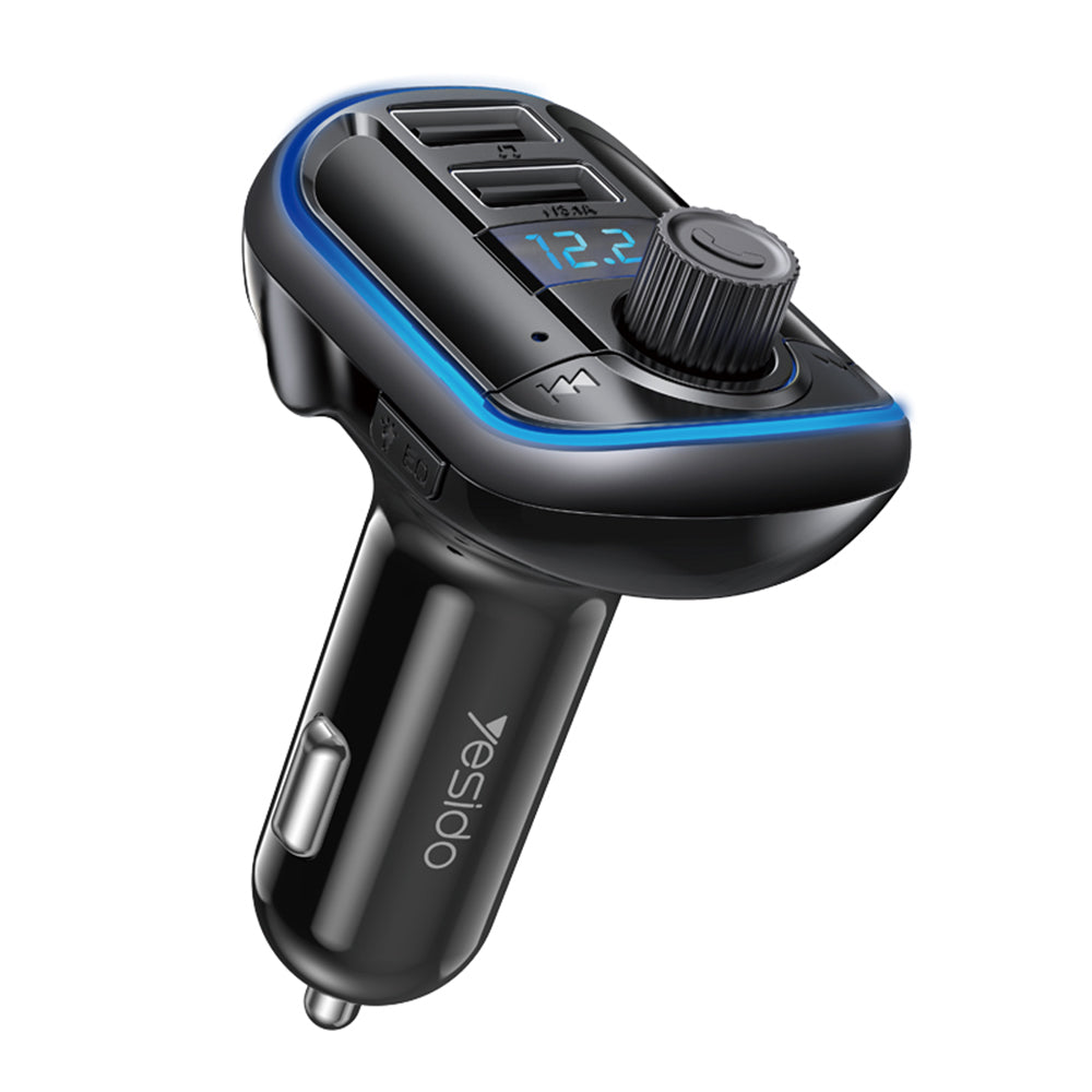 FM Bluetooth -modulaattori Yesido Y44, 2 x USB-A - 1 x microSD