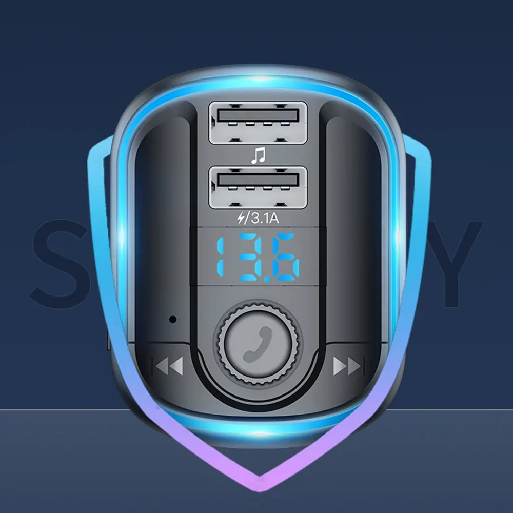 FM Bluetooth -modulaattori Yesido Y44, 2 x USB-A - 1 x microSD