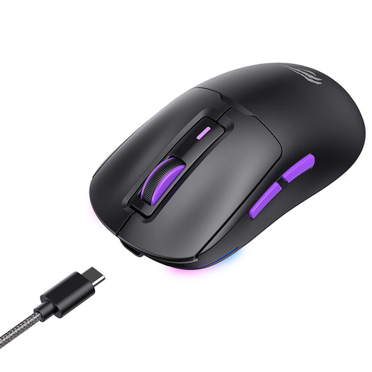 Langaton pelihiiri HAVIT MS969WB, RGB, 1000DPI - 16000DPI, BT / Wi-Fi / Langallinen, Musta