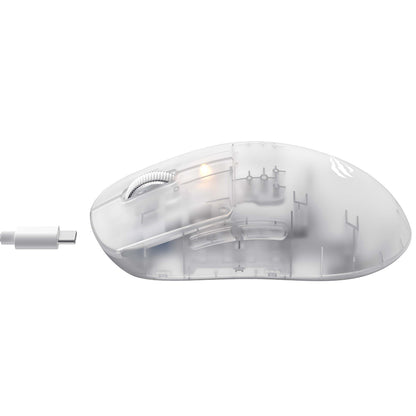 HAVIT MS970WB Pro langaton pelihiiri, 800DPI - 12000mAh, läpinäkyvä valkoinen