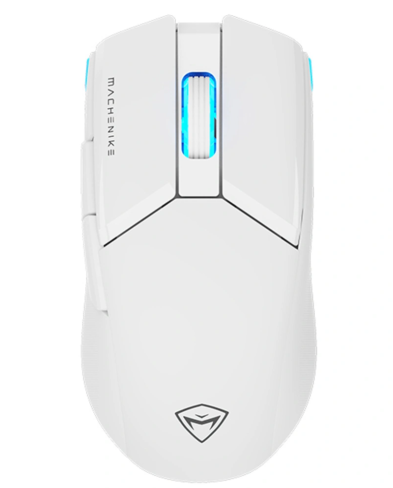 Machenike M7 Pro langaton pelihiiri, RGB, 1000–26000 DPI, valkoinen
