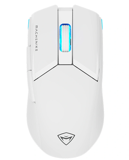 Machenike M7 Pro langaton pelihiiri, RGB, 1000–26000 DPI, valkoinen