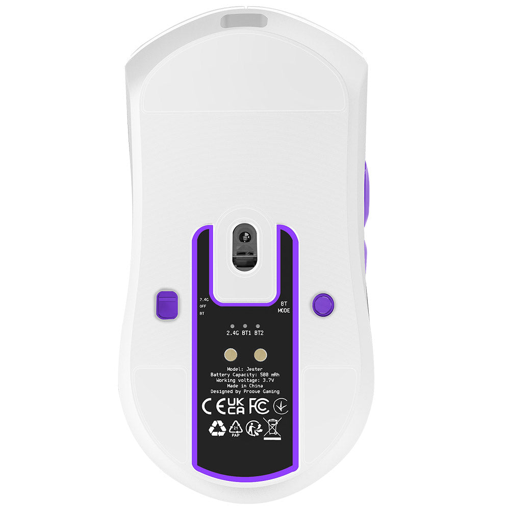 Langaton pelihiiri Proove Jester, 800DPI - 26000DPI, OLED-näyttö, Valkoinen WMJS00022002