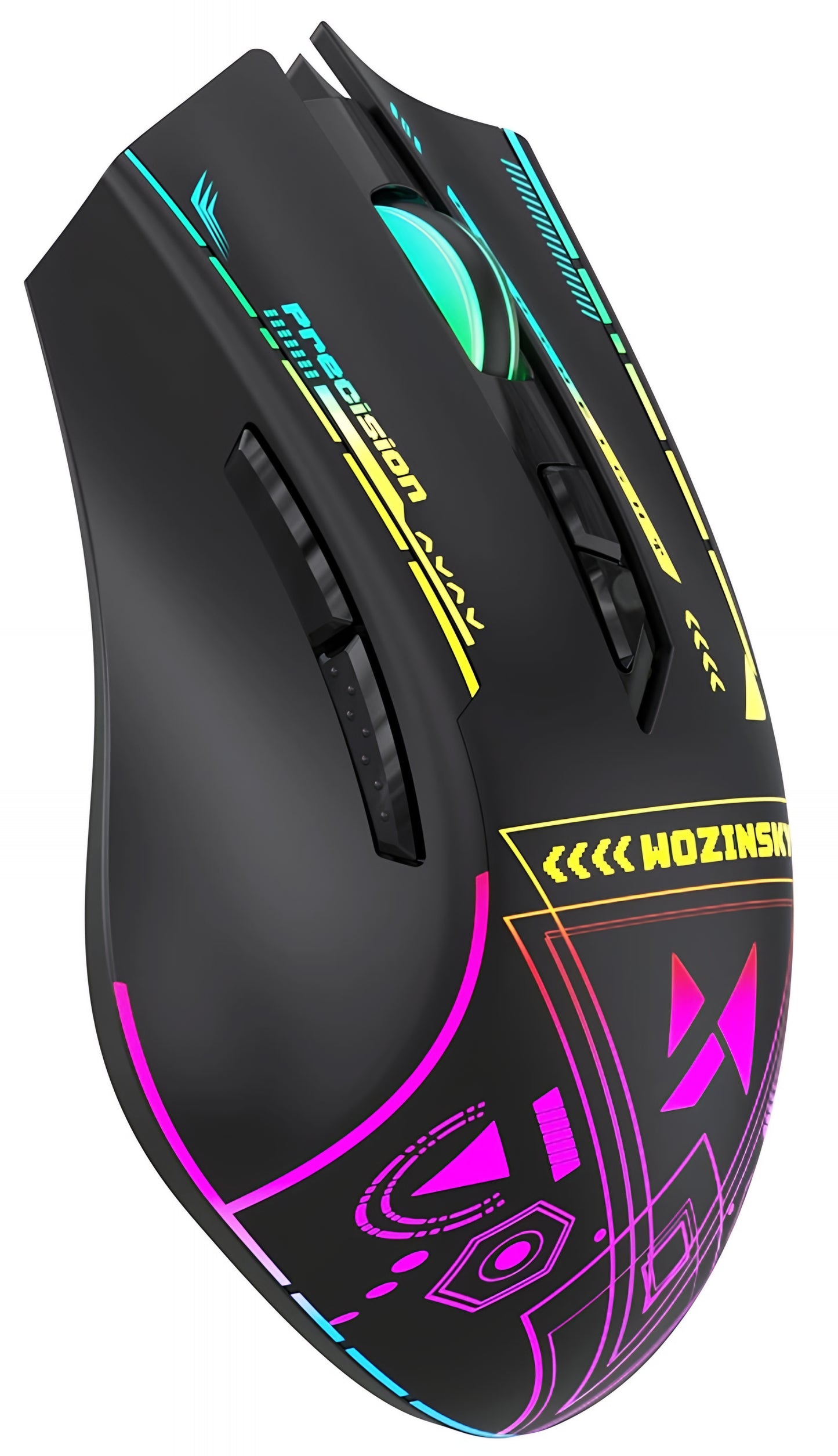 Langaton pelihiiri WZK WMGB-3200, 3200DPI, RGB, Musta