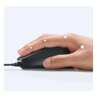 UGREEN MU007 langallinen USB-hiiri, 1200DPI, 1.5m, musta