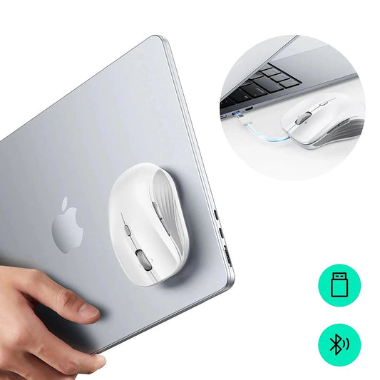 Langaton ESR MagMouse -hiiri, 800DPI - 4800DPI, BT / Wi-Fi, Valkoinen