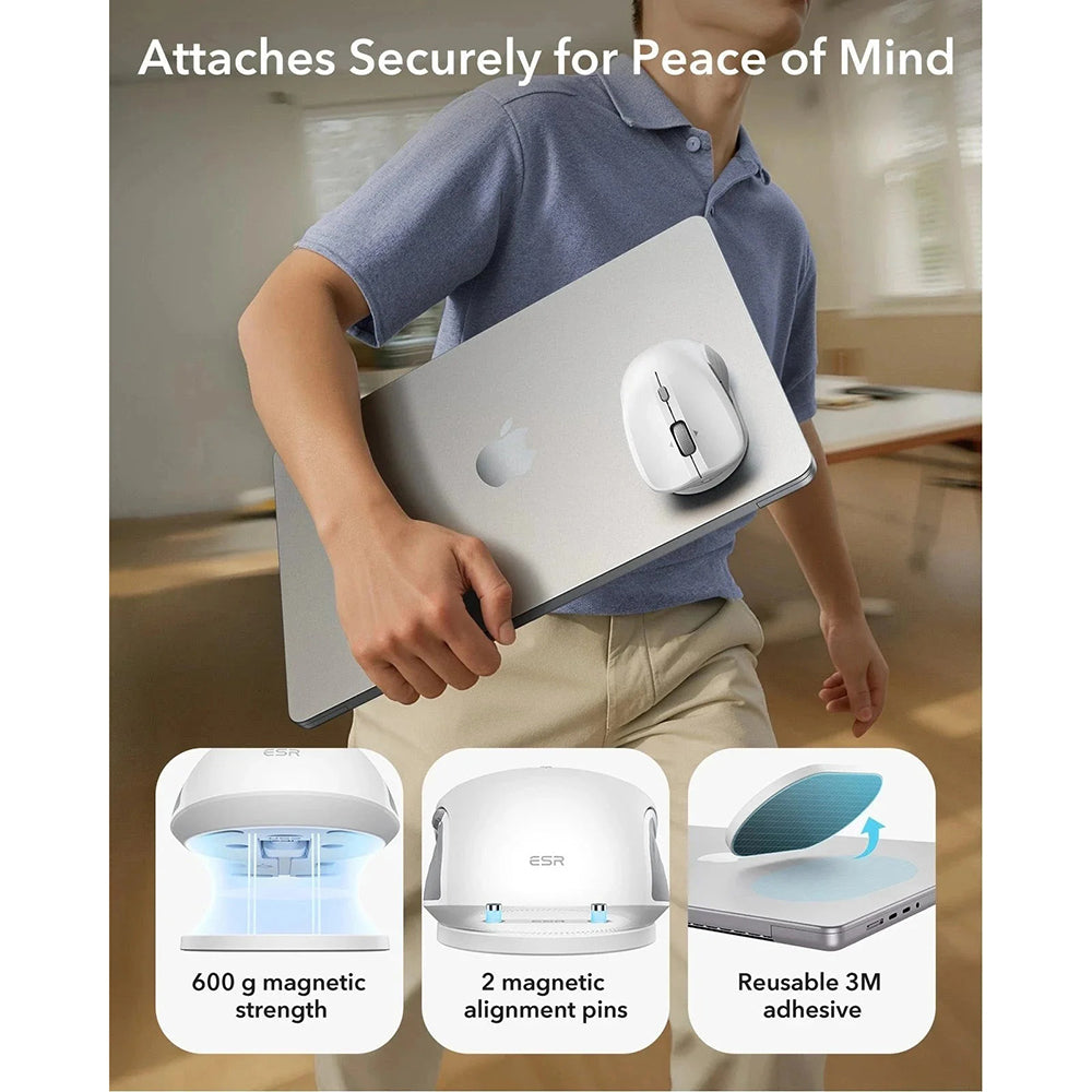 Langaton hiiri ESR MagMouse, 800DPI - 4800DPI, Valkoinen