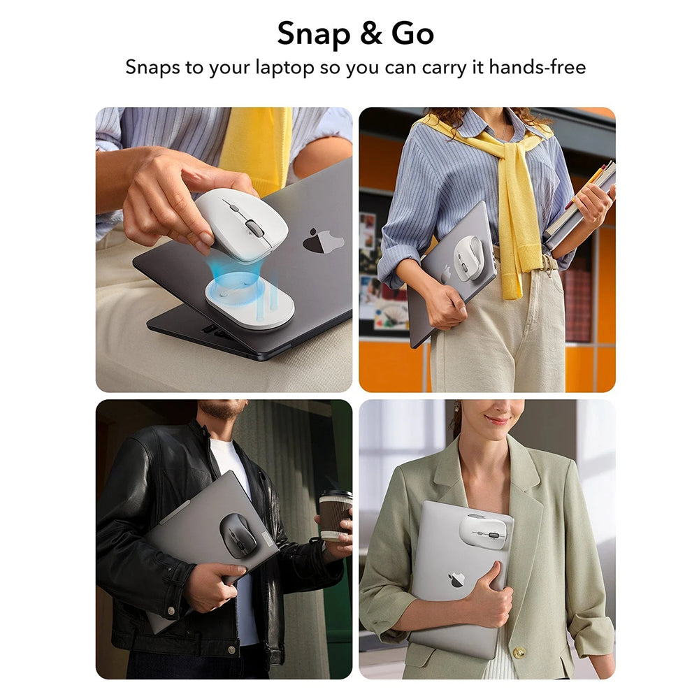 Langaton hiiri ESR MagMouse, 800DPI - 4800DPI, Valkoinen