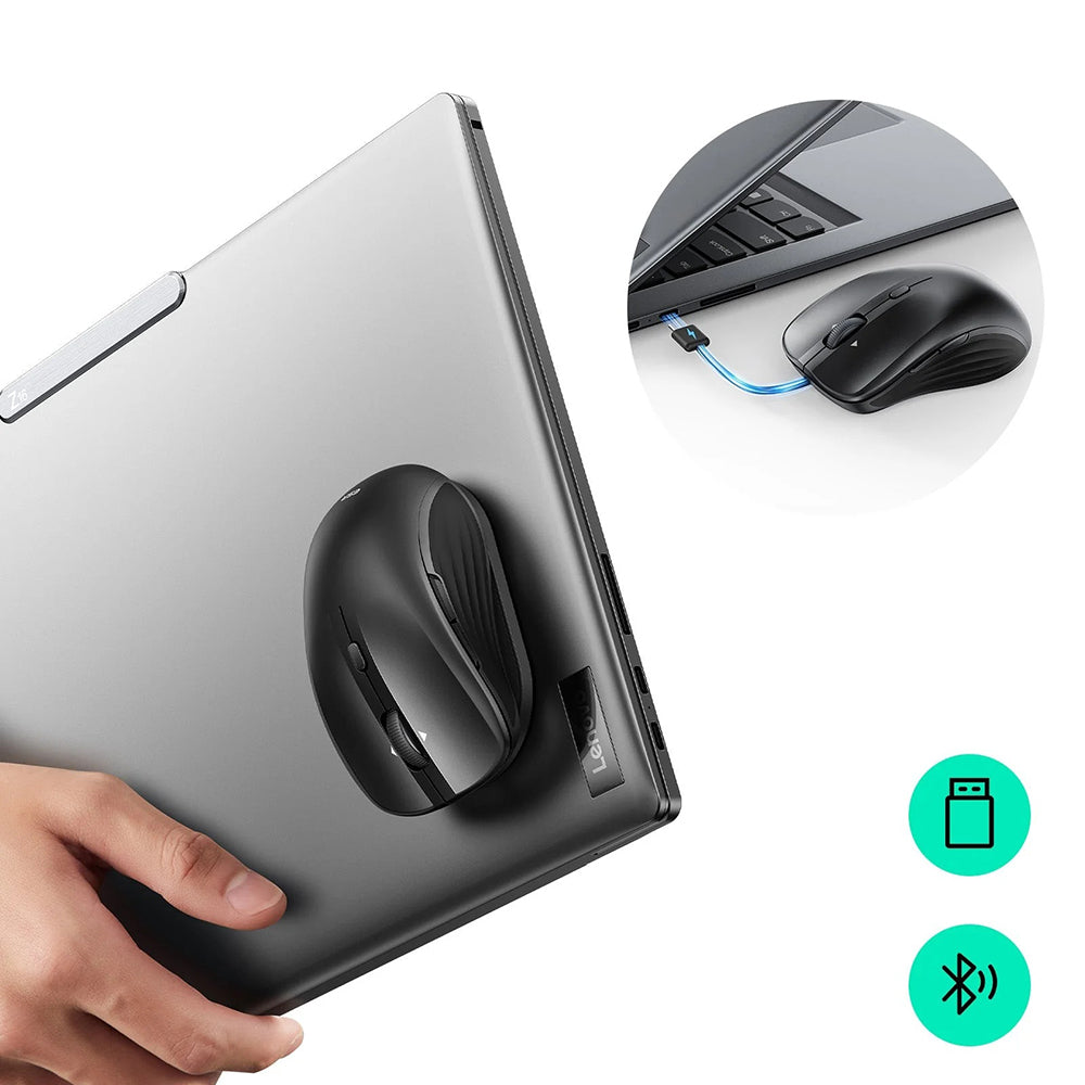 Langaton ESR MagMouse -hiiri, 800DPI - 4800DPI, BT / Wi-Fi, Musta