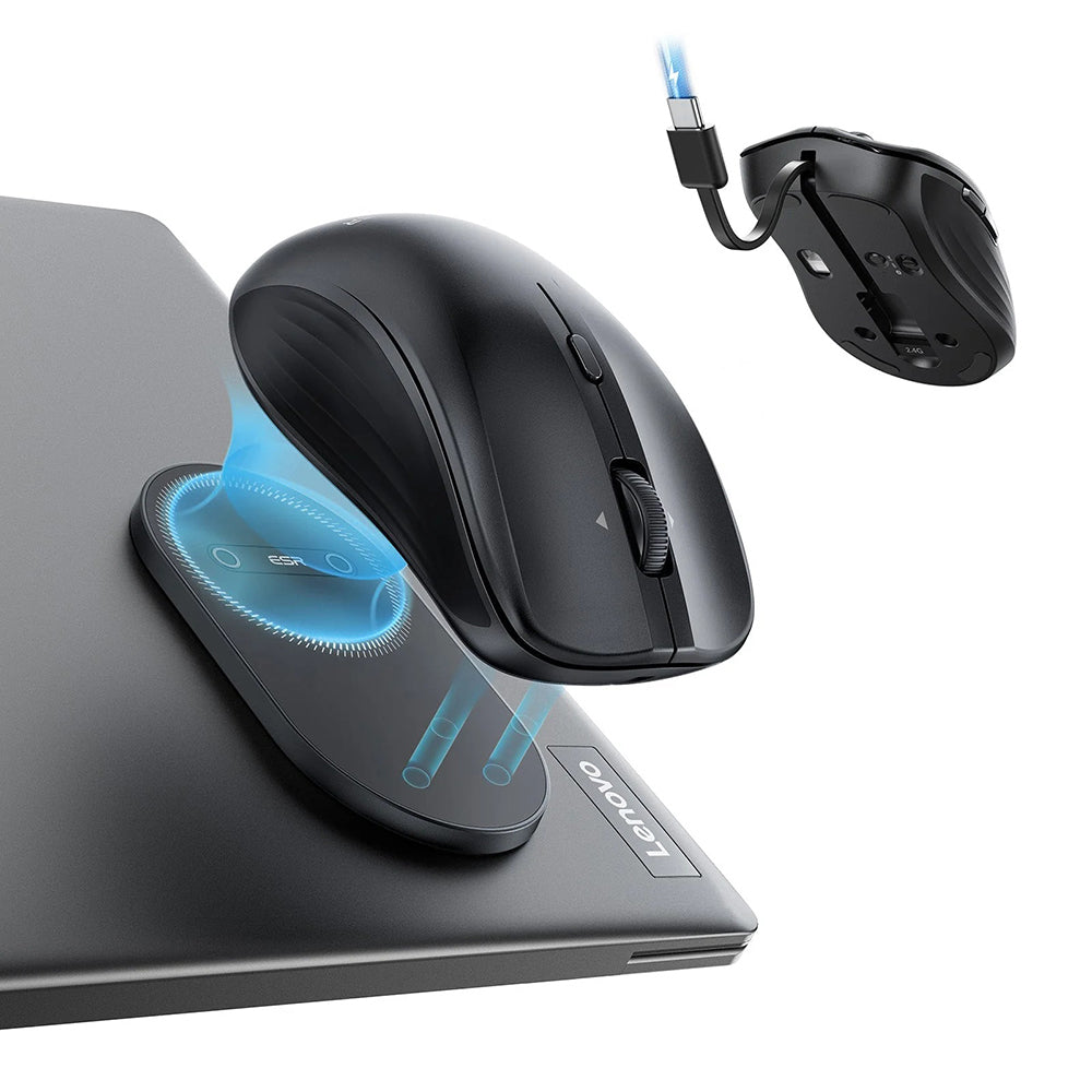 Langaton ESR MagMouse -hiiri, 800DPI - 4800DPI, BT / Wi-Fi, Musta