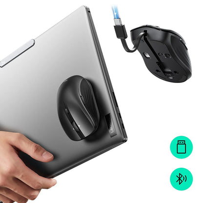 Langaton ESR MagMouse -hiiri, 800DPI - 4800DPI, BT / Wi-Fi, Musta
