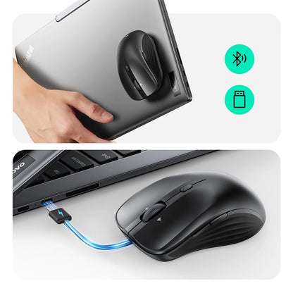Langaton ESR MagMouse -hiiri, 800DPI - 4800DPI, BT / Wi-Fi, Musta