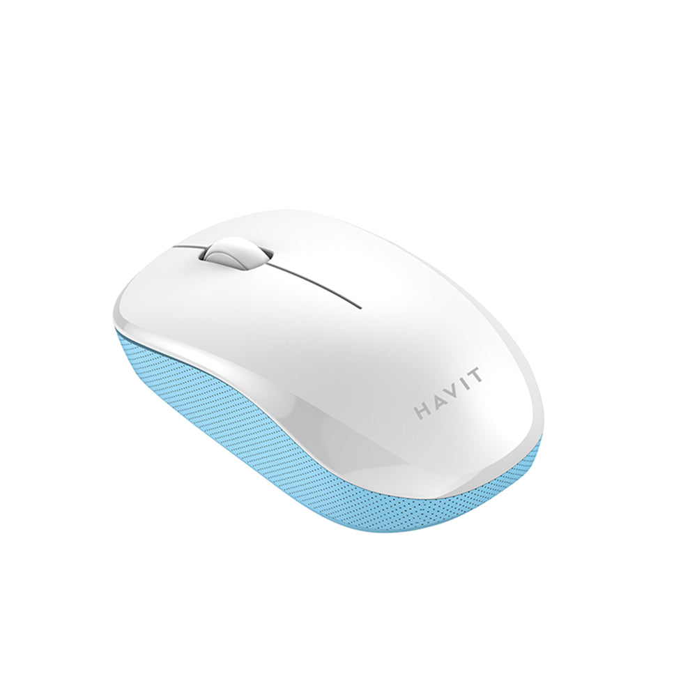 HAVIT MS66GT Wireless Mouse, 1200DPI, White Blue