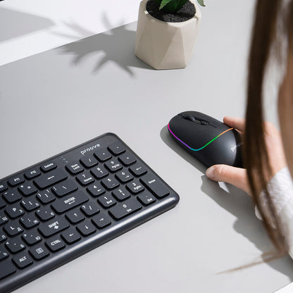 Langaton hiiri Proove Blink, RGB, 800DPI - 1600DPI, BT / Wi-Fi, Musta WMBL00002001