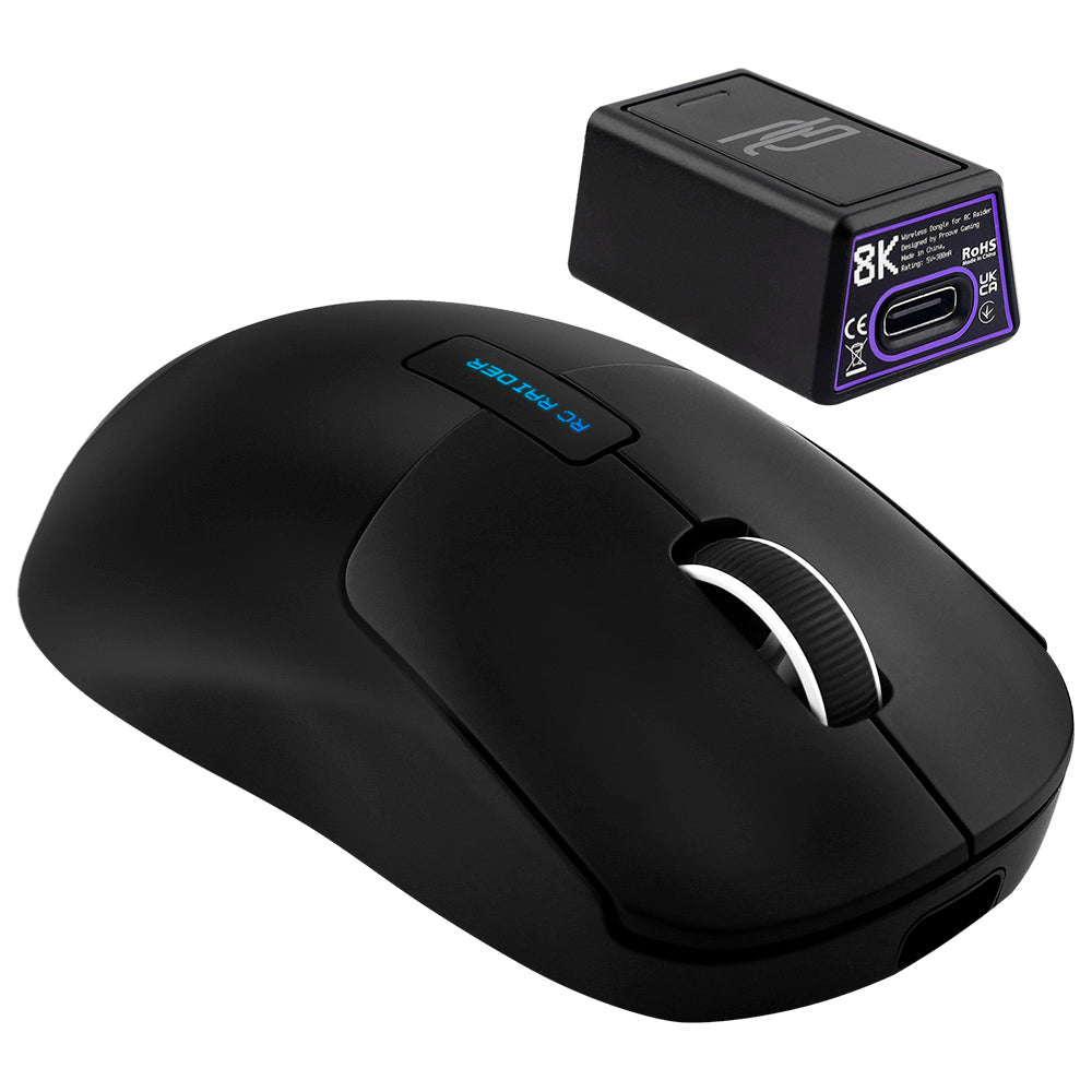 Langaton hiiri Proove RC Raider 8K, 800DPI - 32000DPI, BT / Wi-Fi / Wired, Musta WMRR00122001