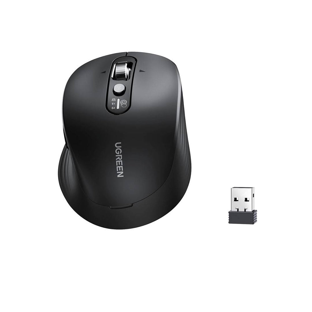 Langaton hiiri UGREEN M752 (75498B), 5000DPI, BT / Wi-Fi, Musta
