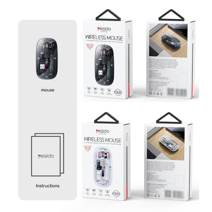 Langaton hiiri Yesido KB29, 800DPI - 1600DPI, BT / Wi-Fi, Valkoinen