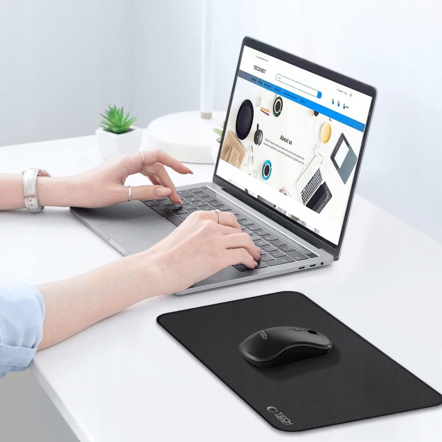 MousePad Tech-Protect A100, 350mm x 250mm, Musta