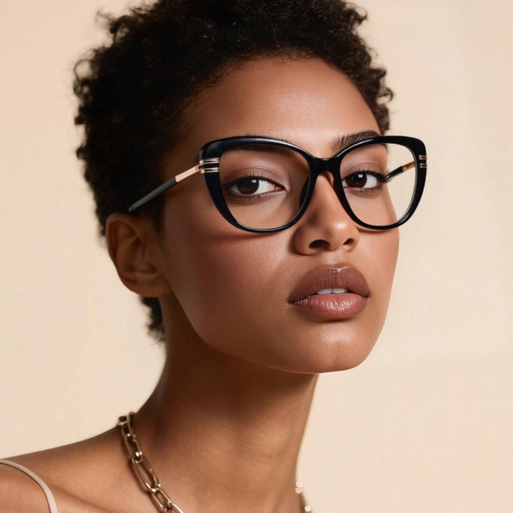 Naisten Techsuit 2274 tietokoneen suojalasit, Anti-Blue Light, Mustat