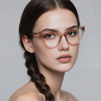 Naisten Techsuit 2279 tietokoneen suojalasit, Anti-Blue Light, Vaaleanruskea