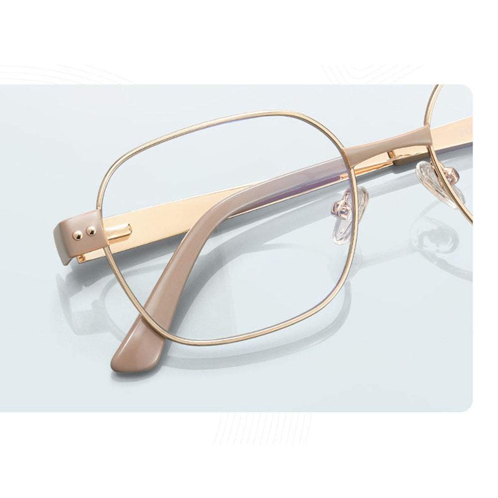 Techsuit 3172 Women's Computer Glasses, Anti-Blue Light, Gold