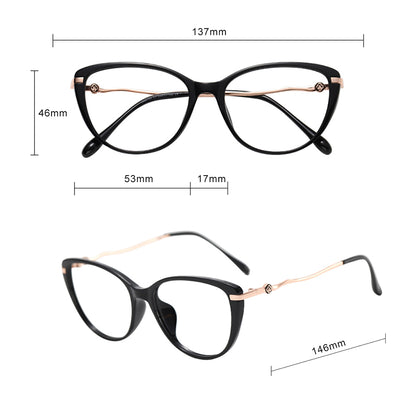 Techsuit 86162 Women's Computer Glasses, Anti-Blue Light, Silver Brown