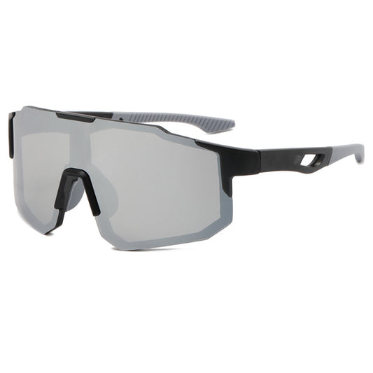 Unisex Techsuit 9337 Cycling Glasses, UV Protection, Black Silver