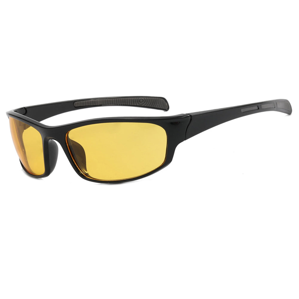 Unisex Techsuit 9937 pyöräilylasit, musta-keltainen