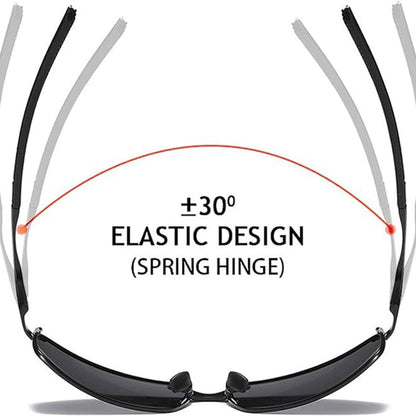 Miesten aurinkolasit Techsuit 559, polarisoidut, UV-suoja, harmaa musta