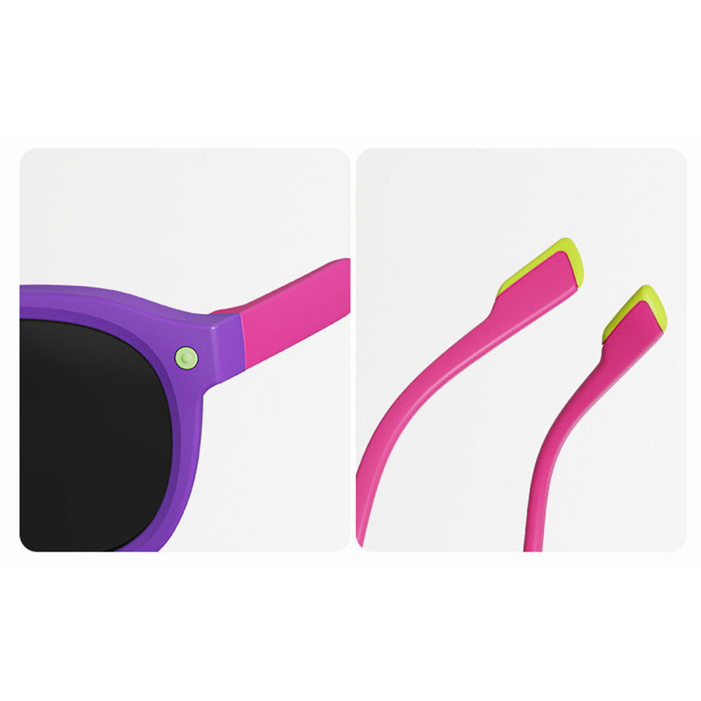 Techsuit 616 Kids Sunglasses, Polarized, UV Protection, Purple Pink