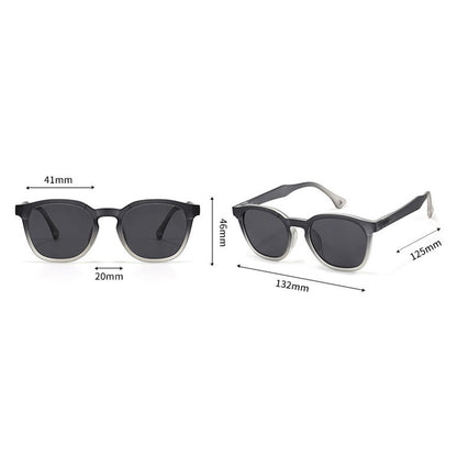 Techsuit 691 Kids Sunglasses, Polarized, UV Protection, Black Blue Green Gradient