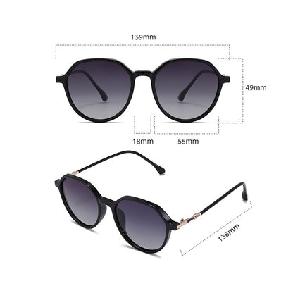 Techsuit 2203 Women's Sunglasses, Polarized, UV Protection, Brown