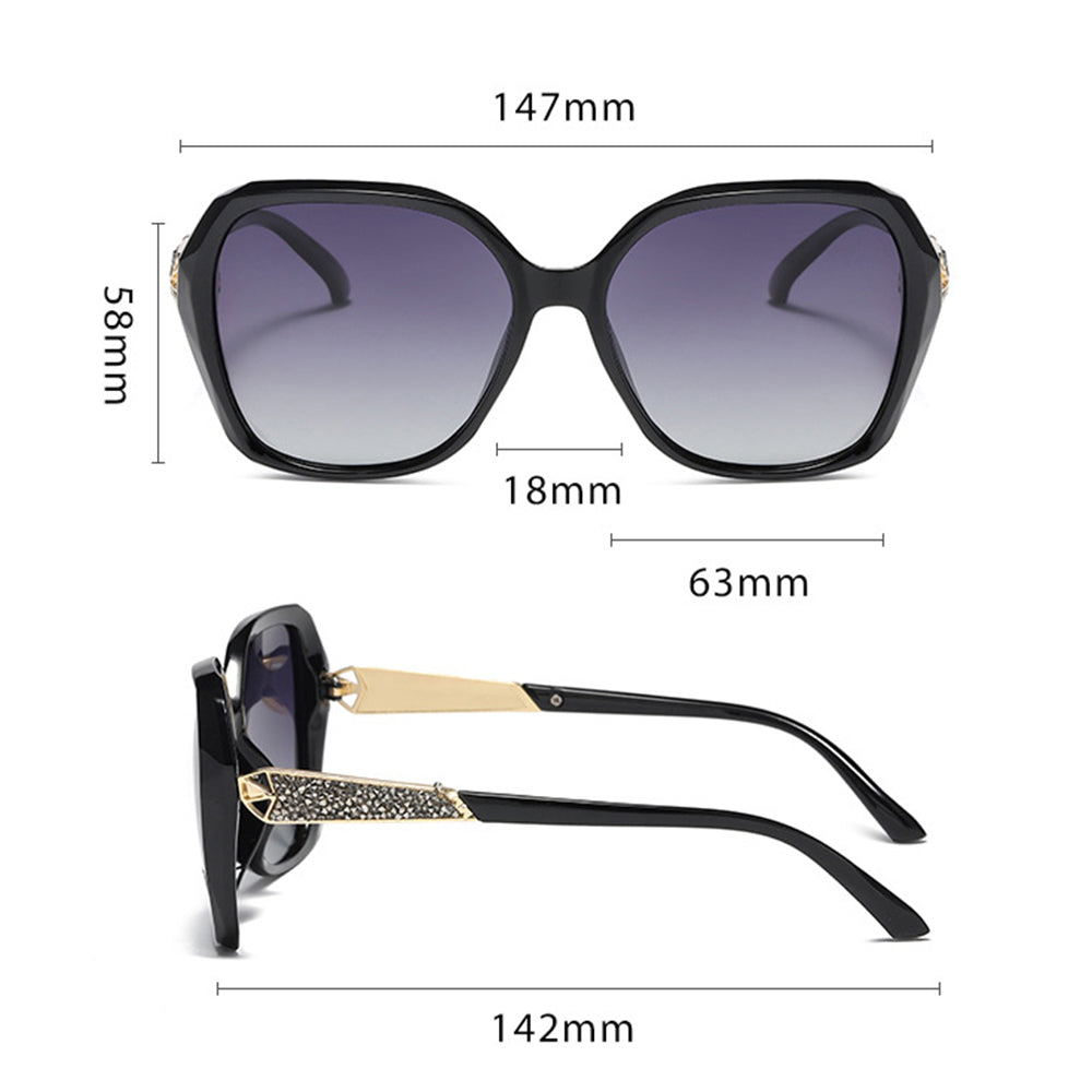 Techsuit 5599 Women's Sunglasses, Polarized, UV Protection, Blue Gray