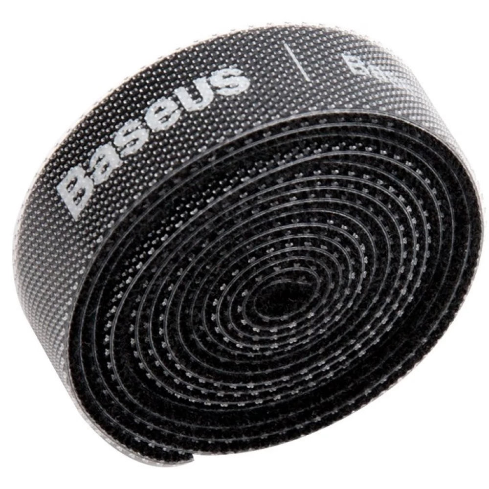 Baseus Circle Kaapelien Järjestäjä, Velcro, 1m, Musta ACMGT-E01