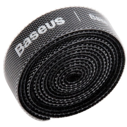 Baseus Circle Kaapelien Järjestäjä, Velcro, 1m, Musta ACMGT-E01