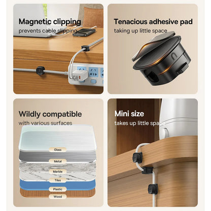 Baseus Lite Magnetic -kaapelien järjestäjä, 3 kappaleen setti, musta B01331106111-00