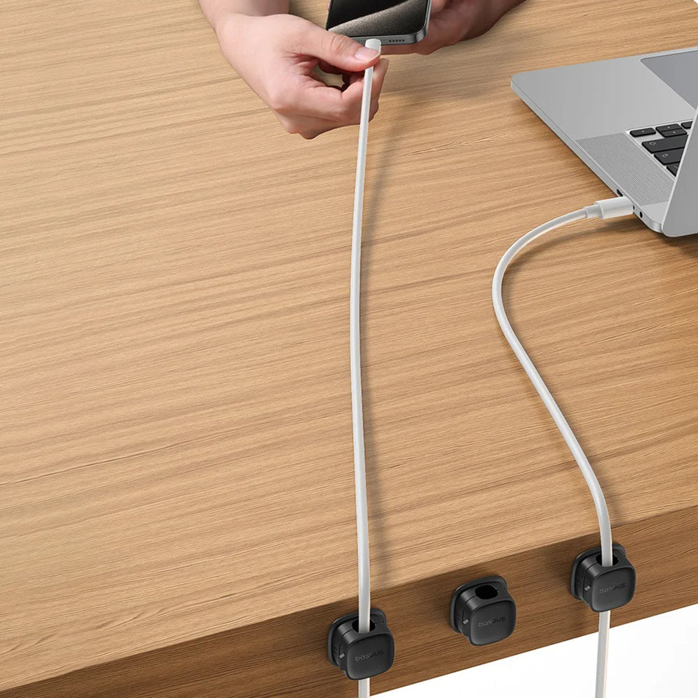 Baseus Lite Magnetic -kaapelien järjestäjä, 3 kappaleen setti, valkoinen B01331106211-00