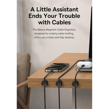 Baseus Lite Magnetic -kaapelien järjestäjä, 3 kappaleen setti, valkoinen B01331106211-00