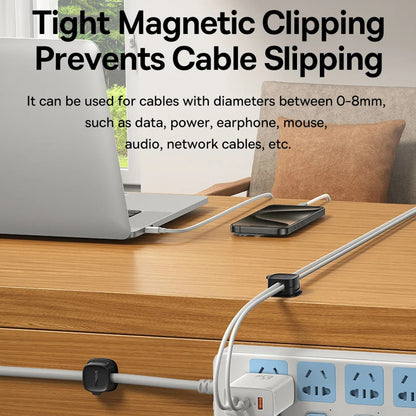 Baseus Lite Magnetic -kaapelien järjestäjä, 3 kappaleen setti, valkoinen B01331106211-00