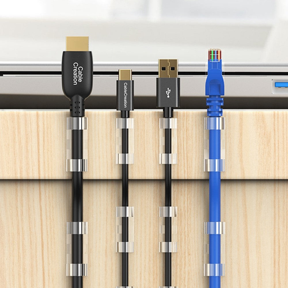 Kaapelien järjestäjä CableCreation CT1001, 50 kappaleen setti, läpinäkyvä