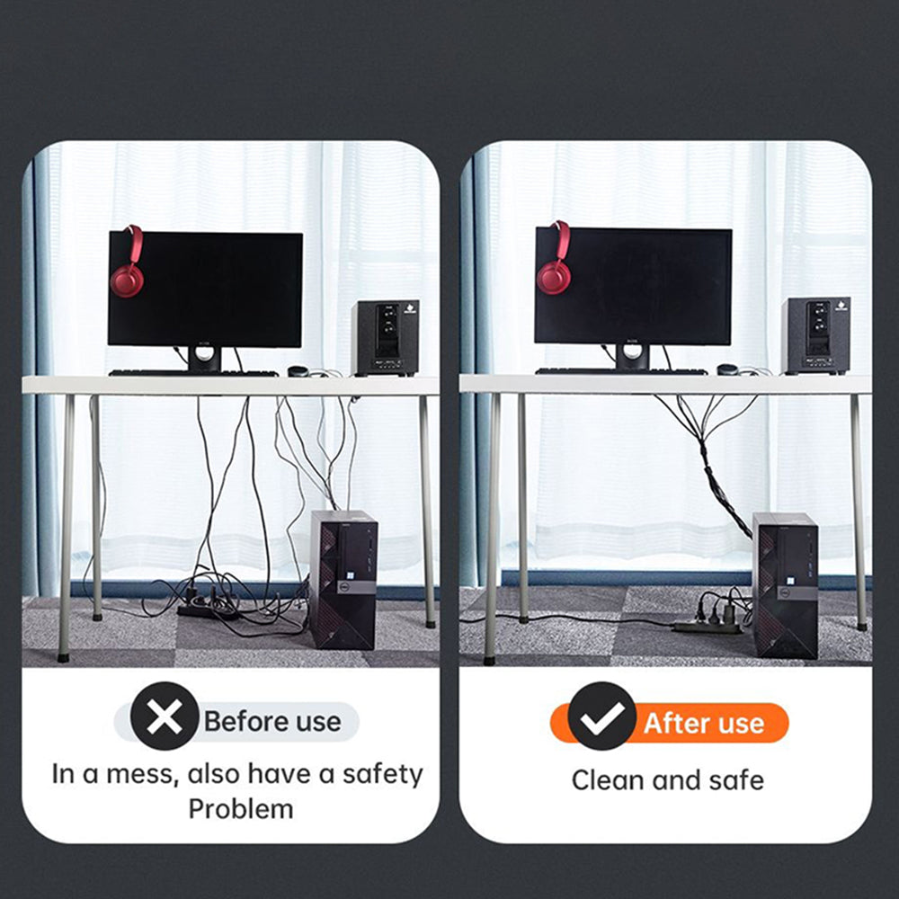 McDodo VS-0960 Belt -kaapelien järjestäjä, tarranauha, 1m, musta