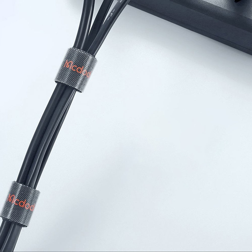 McDodo VS-0960 Belt -kaapelien järjestäjä, tarranauha, 1m, musta