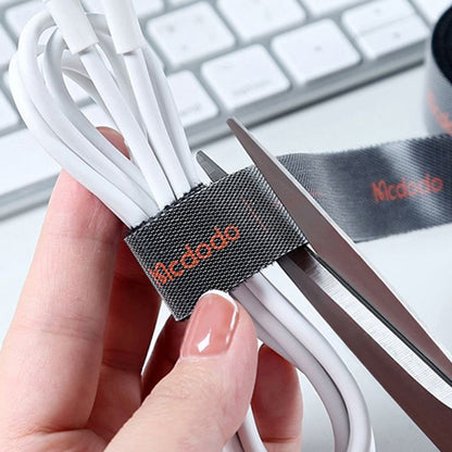 McDodo VS-0960 Belt -kaapelien järjestäjä, tarranauha, 1m, musta