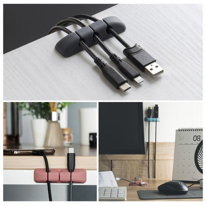 Ringke Cable Organizer, Set of 4, Black