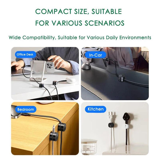 UGREEN LP886 Kaapelien Järjestäjä, 3 Kappaleen Sarja, Musta