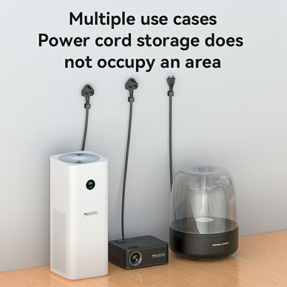 Yesido C216BL -kaapelien järjestäjä, 4 kappaleen setti, Musta